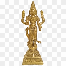 Lord Murugan Sculpture With Vel & Peacock In Brass,, HD Png Download - venkateswara swamy images png