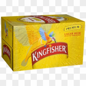 Kingfisher Lager 24 Case - Kingfisher Beer Box Png, Transparent Png - kingfisher png
