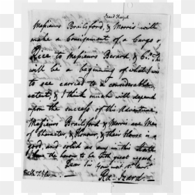 Ralph Izard To Thomas Jefferson October 20 1787 - Handwriting, HD Png Download - thomas jefferson png