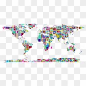 World Map Svg Clip Arts - Sims 4 Cc Wall Decal, HD Png Download - world map.png
