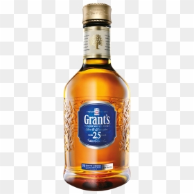Grant"s 25 Year Old Blended Scotch Whisky - Grant's 25 Year Old Whisky, HD Png Download - whiskey bottle png