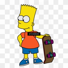 Bart Simpson Skateboard - Bart Simpson Drawing, HD Png Download - bart png