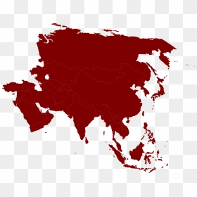 Asian Continent Svg Clip Arts - Asia Continent Map Png, Transparent Png - asian png