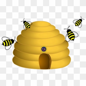 Bee Hive Clipart Yellow Bee - Clip Art Transparent Background Bee Hive, HD Png Download - bee hive png