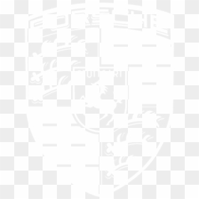 Porsche Logo Blanc Png, Transparent Png - porsche png