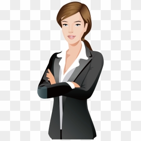Businessperson Cartoon Silhouette - Business Woman Vector Png, Transparent Png - business woman png