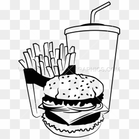 Fast Drawing At Getdrawings - Junk Food Clipart Black And White, HD Png Download - fat png
