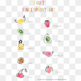 Fingerprint Fruit Art, HD Png Download - thumbprint png