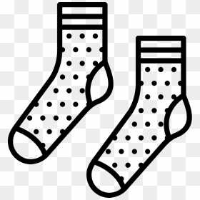 Women Socks - Black And White Sock Clipart, HD Png Download - sock png