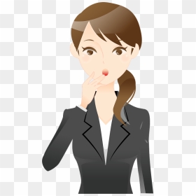 Business Woman Surprised Clipart - 女性 仕事 悩む イラスト, HD Png Download - business woman png