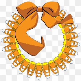 Transparent Corn Clipart - Candy Corn Wreath Clipart, HD Png Download - candy corn png
