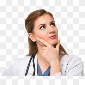 Md Looking Up And Thinking - Femme Souriante, HD Png Download - spanish png