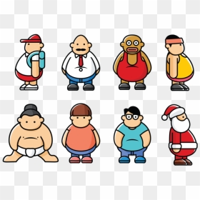 Fat Guys Vector - Fat Guy Vector, HD Png Download - fat png