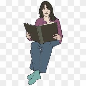 Michelle Kempner Reading Svg Clip Arts - Woman Reading Clip Art, HD Png Download - reading png