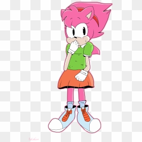 Classic Amy Rose - Cartoon, HD Png Download - amy rose png