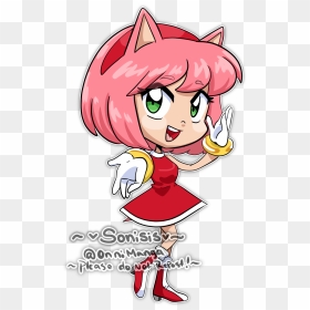 Human Amy Rose - Cartoon, HD Png Download - amy rose png