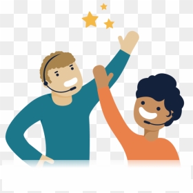 Illustration Of Two People High Fiving - Tone Of Voice Transparent, HD Png Download - happy people png