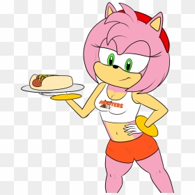 Hooters Sonic Forces Sonic The Hedgehog - Cartoon, HD Png Download - amy rose png