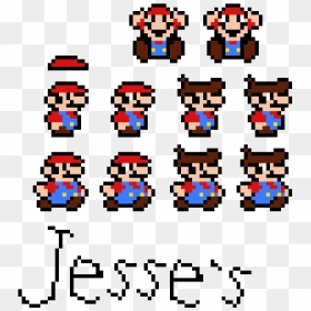 Jesse"s Custom Small Mario Sprites , Png Download - Small Mario Pixel Art, Transparent Png - mario sprite png