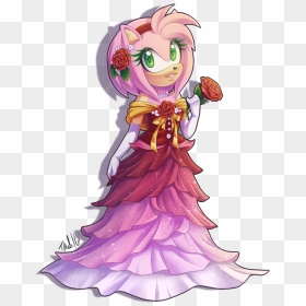 Amy Rose In Bloom - Amy Rose Fan Art, HD Png Download - amy rose png