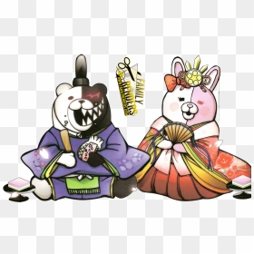 Render Monokuma Y Monomi - Danganronpa V3 Monokuma Famaly, HD Png Download - monokuma png