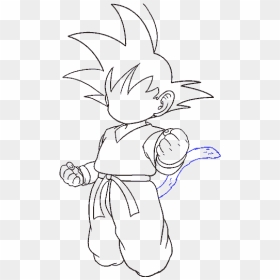 How To Draw Goku In A Few Easy Steps - Easy Goku Drawing, HD Png Download - kid goku png