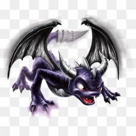Giants Drawing Dragon - Dark Spyro Skylanders Academy, HD Png Download - spyro png