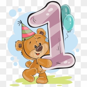 Number One Teddy Bear - Birthday Teddy Bear Png, Transparent Png - number one png