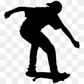 Skateboarding Clipart Black And White, HD Png Download - athlete png