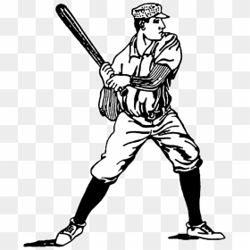 Vintage Baseball Player Illustration, HD Png Download - athlete png