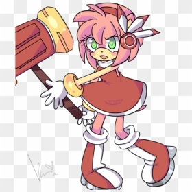 Amy Rose Sonic Adventure Fan Art Princess Sally Acorn - Sonic Sally And Amy, HD Png Download - amy rose png