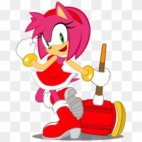 Sonic X Amy With Hammer, HD Png Download - amy rose png