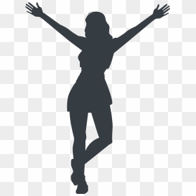 Transparent Background Cheerleader Clipart , Png Download - Silhouette, Png Download - athlete png