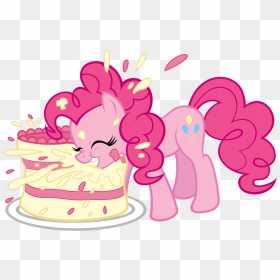 Transparent Little Pony Clipart - My Little Pony Eating Cake, HD Png Download - pinkie pie png
