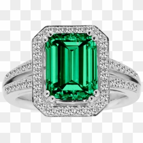 Colombian Emerald Ring - Colombian Emerald Cocktail Ring, HD Png Download - emerald png