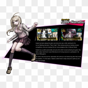 Kaede Akamatsu - Danganronpa V3 Characters Personalities, HD Png Download - monokuma png