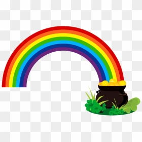 Pot Of Gold Rainbow Png - Rainbow Clipart, Transparent Png - rainbow.png