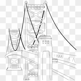 January 5th - Drawing Ben Franklin Bridge, HD Png Download - brooklyn bridge png