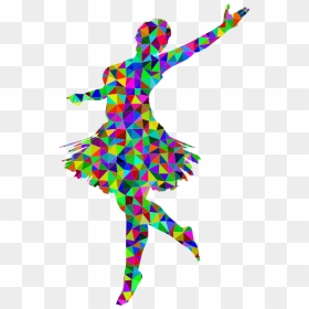 Prismatic Low Poly Ballerina - Figure Silhouette Png Dancing, Transparent Png - ballerina png