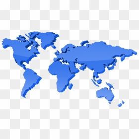 Blue World Map Vector Png, Transparent Png - world map vector png