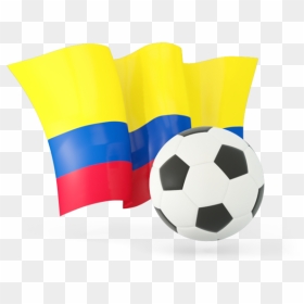 Football With Waving Flag - Czech Football Flag Png, Transparent Png - colombia flag png