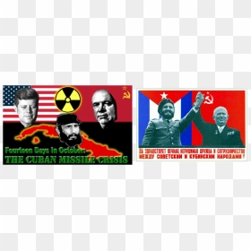 Picture - Kennedy Castro And Khrushchev, HD Png Download - cuba flag png