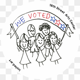 I Voted Sticker Sarah - Circle, HD Png Download - i voted png
