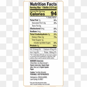 Lemon-nutritional - Nutrition Facts, HD Png Download - almond png