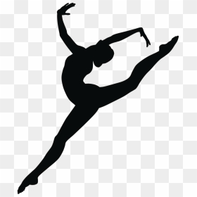 Lead Drawing Modern Dance - Gymnastics Silhouette Leap, HD Png Download - ballerina png
