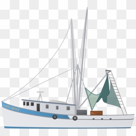 Fishing-boat - Shrimp Boat Clipart, HD Png Download - fishing boat png