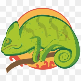 Svg Free Stock Chameleon Clipart Reptile - Chameleon Kartun, HD Png Download - chameleon png