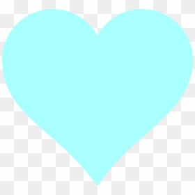 Light Blue Heart Clipart - Light Blue Heart No Background, HD Png Download - blue heart png