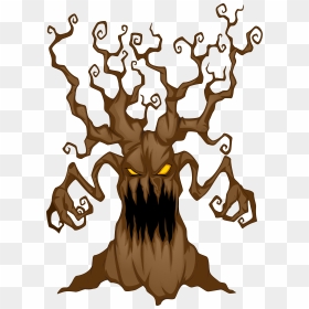 Scary Clipart Free Stock Halloween Scary Tree Png Clip - Halloween Scary Tree Clipart, Transparent Png - creepy face png