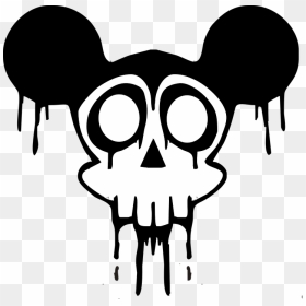 Transparent Creepy Hand Clipart - Cartoon Mickey Mouse Skull, HD Png Download - creepy face png